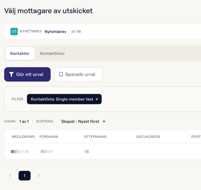 Vælg modtagere